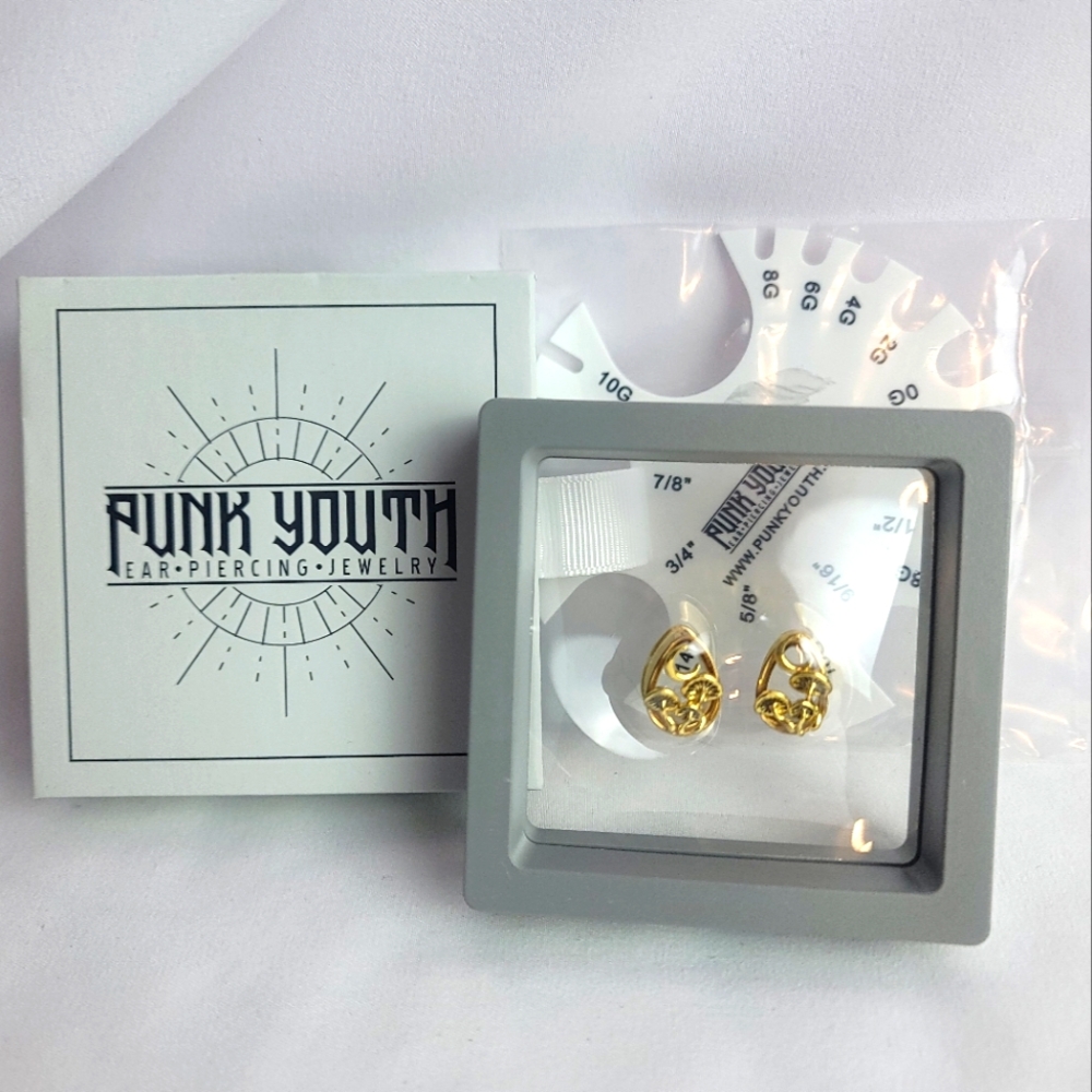 Punk Youth Gold Ear Gages